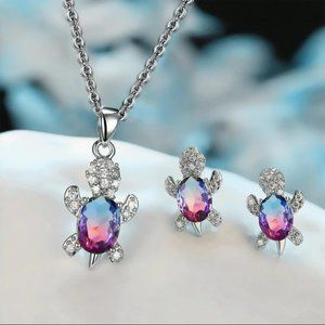 Turtle Jewelry- Handmade- Silver Colored & Multicolored